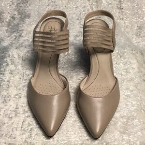 Life Stride Tan Heels with Elegant Strappy Design